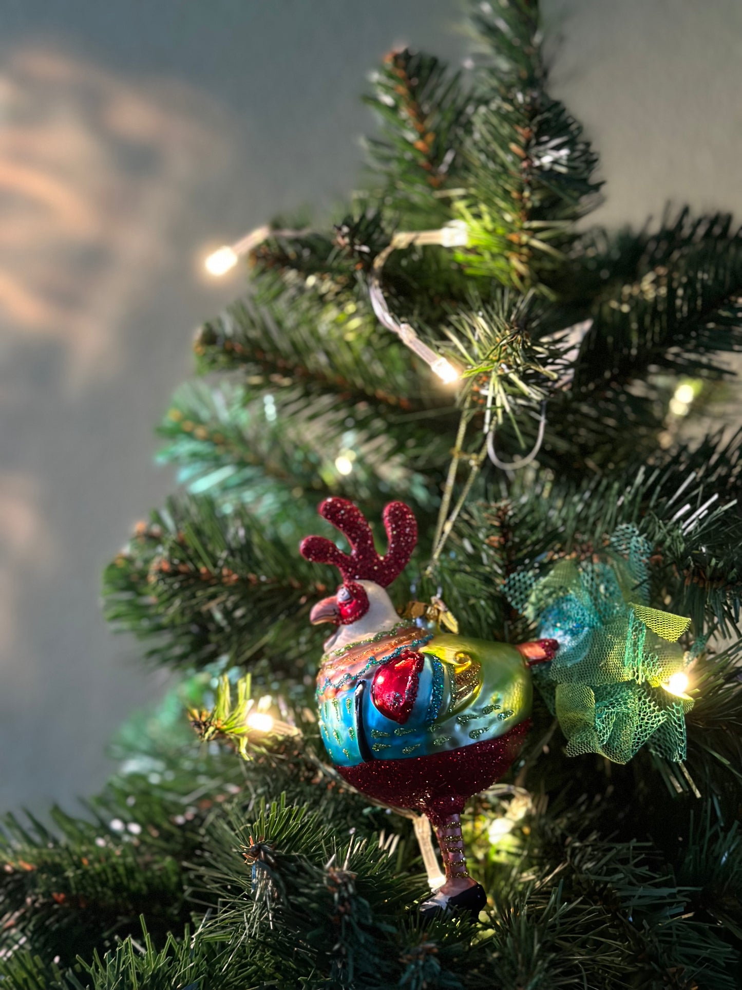 Kerstornament Funky kip - Christmas Carol