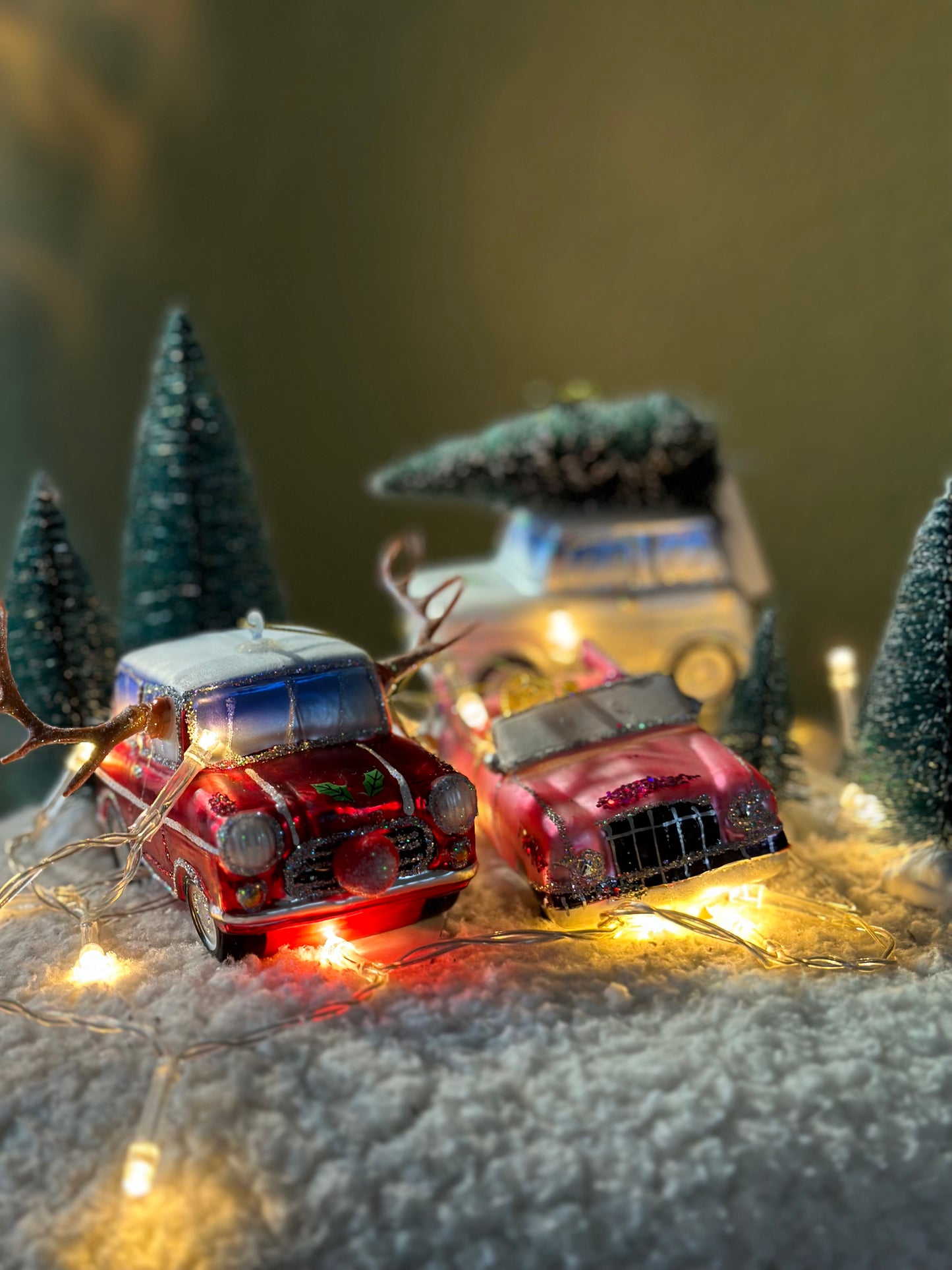 Kerstornament Pink Cadillac - Christmas Carol